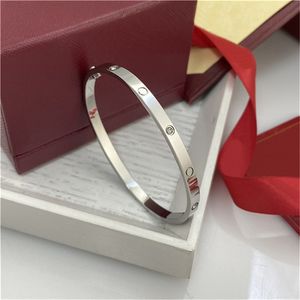 Bracciale a vite per amante sottile con braccialetti con diamanti a cacciavite Gioielli di lusso Bracciali firmati in platino in oro rosa da donna per accessori da donna all'ingrosso