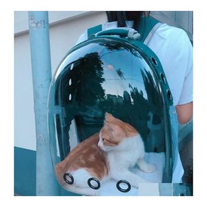 Porte-chien de haute qualité astronaute animal de compagnie chat chiot sac de voyage espace capse extérieur transparent sac à dos portable respirant D Drop Deli Dhu1T