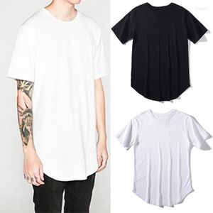 Men's T Shirts Mens Basic Tees Shirt Round Neck Short Sleeved Summer T-shirt Casual Man Curved Hem Hip Hop Tshirt Streetwear Clothing Tops