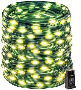 Strings Christmas Lights Garland 150 Meters Led Fairy Patio Decoration Outdoor Waterproof 24v Green Line Year
