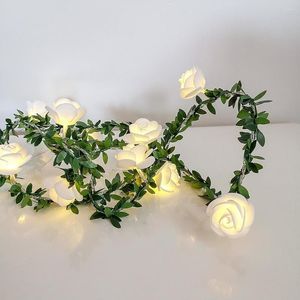 Strängar 1,5 m/3m/6m LED Garland Artificial Flower Bouquet String Lights Rose Fairy For Valentine's Day Wedding Year Decoration