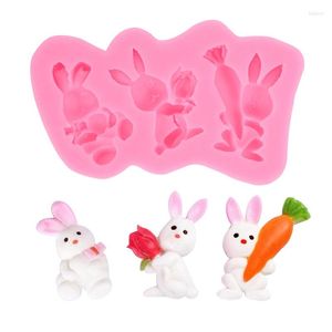 Baking Moulds 3D Silicone Mold Easter Shape Fondant Cookie Cake Decorating Handmade Molds Kitchen Tool Accessories