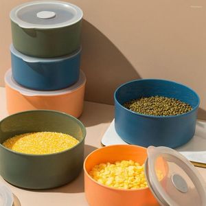 Set di stoviglie Portapranzo portatile a forma rotonda Forno a microonde Porridge per colazione Contenitore sigillato per zuppa Bento Box per studenti da picnic in campeggio