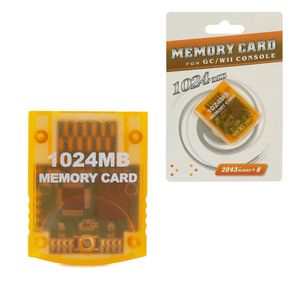 1 GB Memory Card Storage Saver f￶r Wii GC Gamecube 1024MB Memory Cards Blister Packaging