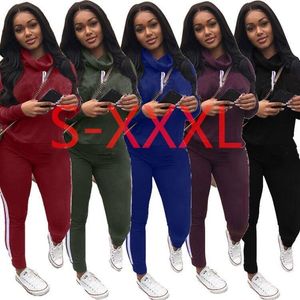 نساء المسارات 2023 النساء الدعوى الرياضية غير الرسمية القميص pullover قميص مرنة الخصر من قطعتين مجموعات الشخصية طباعة