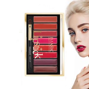 Lip Gloss Cream Lipstick Palet 8 kleuren Langdurige matte vlekbestendige kleurset voor duurzame make -up