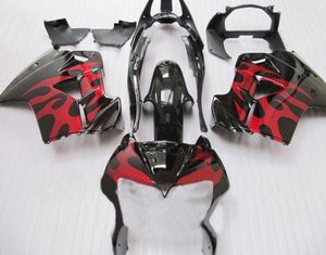 Motorcycle Fairing kit for Honda VFR800RR 98 99 00 01 VFR 800 1998 2001 ABS Red flames black Fairings setGifts HW241501098