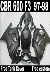 Matte Black ABS Fairing kit for HONDA CBR600 F3 fairings 97 98 CBR 600 F3 1997 1998 tank cover4995604