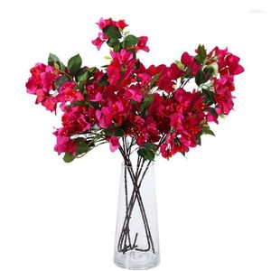 Fiori decorativi Una seta Bougainvillea Glabra Stelo Artificiale Spectabilis Fiore Rami di un albero per la composizione floreale di nozze