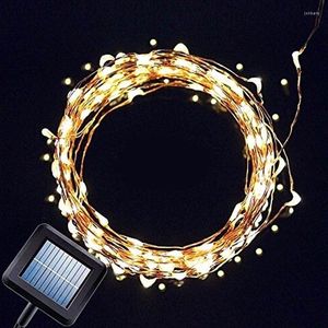 Warmweiß 10M 100LED Solar Power Fairy String Light Garten Weihnachten Outdoor