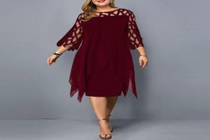 Casual Dresses Women Summer Dress Elegant Mesh Evening Party Wine Red Women039s Clothing 2021 Wedding Club Outfits5200562