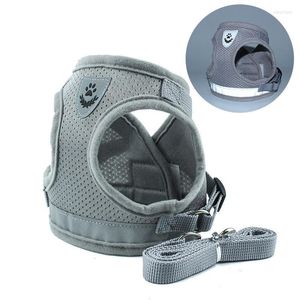 Hundhalsar Fashion Pet Harness Vest med koppel reflekterande sele leveranser