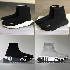 Men Socks Shoe Stretch Trainer Designer Sneakers Men Knit Mid-top Trainer Sock Sneakers High Quality Casual Shoes Runner Shoes 36-46 With Box NO017A
