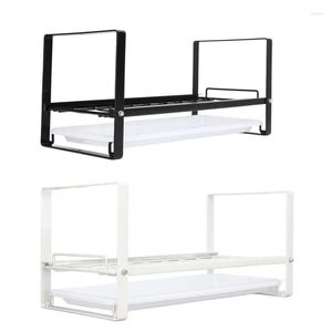 Bowls Cabinet Organizer Plates Holder Kitchen Counter Shelf Rack For Home RV Travel Trailer