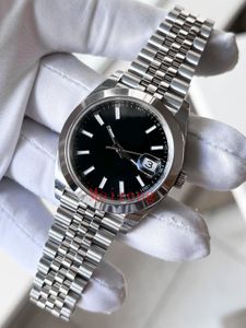 Designer Luxury Wristwatch DateJust 41mm 2024 Smooth Black Index Dial BNIB STICKERED Jubilee 126300 Mens Automatic Watch