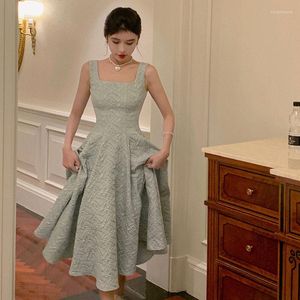 Casual Dresses Summer Women Vintage Elegant Party Sleeveless Midi Dress Lady Evening A Line Fashion Prom Female Clothing Vestido