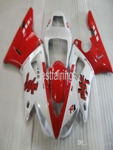 ZXMOTOR 7 Gifts Fairing Kit för Yamaha R1 1998 1999 White Red Fairings YZF R1 98 99 BS243660265