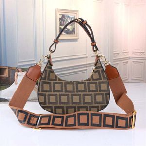 Borse a tracolla da donna Hobo Borse alla moda firmate Borsa a tracolla sotto le ascelle Borsa a tracolla da donna Design con lettera inferiore con cinturino largo