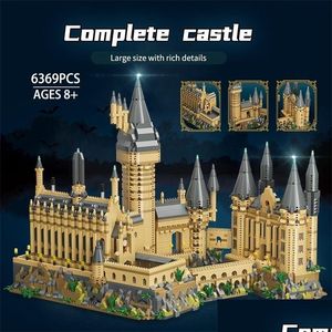 Blocks Moc 6369Pcs City Magic Medieval Castle Mini Model Building Micro Architecture Assemblare i giocattoli dei mattoni per il regalo dei bambini 221109 D Dhla6