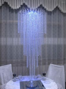 Party Decoration Crystal Hanging Centerpiece/ Wedding Floor Chandeliers/ Flower Stands Chandeliers For Stage Walkway Senyu01013