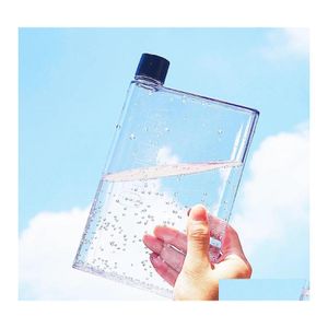 Vattenflaskor Flat Bottle 325 ml/420 ml genial Notebook Cup Portable Drinks Kettle For Office School Outdoor Travel Olika f￤rger OtxH8