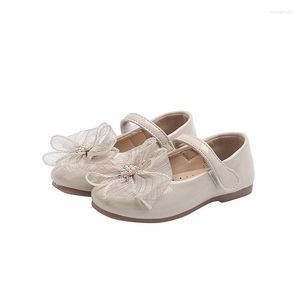 Athletic Shoes Girls' Leather 2022 Summer Baby Bow-knot Princess Girl Performance Dance Mesh Chic Sweet For Party