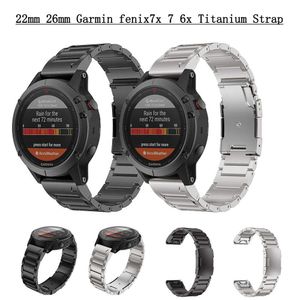 Watch Bands Tactix for Garmin 22mm 26mm Quickfit Titanium Straps Fenix 7X 6X 7 6 Descent MK1 MK2 Epix Gen 2 Wristband T221213
