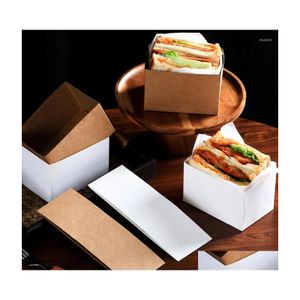 Gift Wrap 50Pcs Special Food Packaging Box Nonstick Recyclable Paper Mtifunctional Bakery Drop Delivery Home Garden Festive Party Su Dhoy5