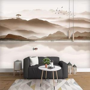 Wallpapers Ink Landscape Concept Pittura decorativa Produzione professionale Murales Carta da parati Poster personalizzato all'ingrosso Po Wall