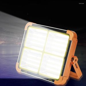 Portabla lyktor Solar LED Light Outdoor Fishing Camping Lantern Panel Work ROODTlight USB RECHARGABLE SPOTlight Flood Lamp
