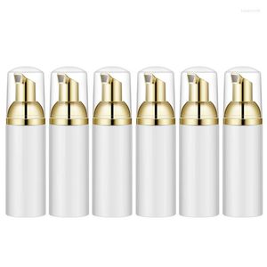 Nail Art Kits 50ML/1.7Oz Foam Bottle With Gold Pump 6Pcs Empty Travel Foaming Dispensers For Soap Shampoo