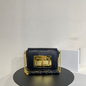 2023 Quiltad Crocodile Leather Womens axelväska Stor liten Natalia Designer Chain Bag Women Tom Purse