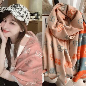 Autumn and Winter 2022 New style Cashmere like Jacquard Thick Scarf for Women