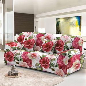 Pokrowce na krzesło Kwiaty róży nadruk pył odpornej na sofę okładkę rozciągnięcia Kogu