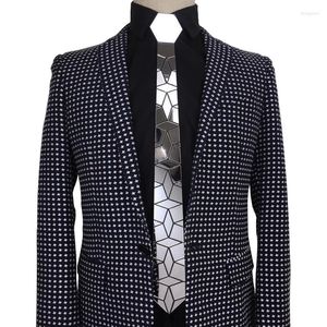 Fliegen Plexiglas Spiegel Metallic Silber Mode Krawatte Krawatte Homme Männer Zubehör Nachtclub DJ Sänger Show Blazer Krawatte Hochzeit