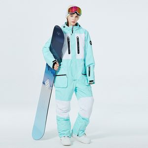 -30 Grad Frauen Ski -Jumpsuit Snowboardanzug Jungen und Mädchen Winter im Freien Schnee warm wasmes wasserdicht Unisex Ski Jumpsuit Neu