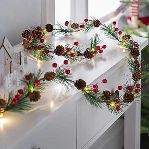 Strings Christmas Pine Sone Stone Lights 20 Cones LED Decorations 2M USB zasilana girlanda