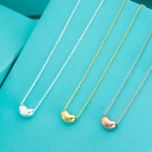 Women Beans Pendant Designer Jewelry Necklace Diamonds Womens DOUDOU Necklaces as Gift with Blue Box