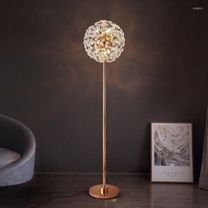 Floor Lamps Simple Modern Crystal Living Room Starry Lamp Personality Nordic Dandelion Bedroom Bedside Sun Flower Table