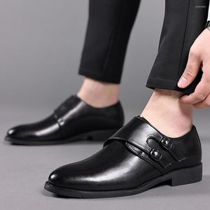 Kl￤dskor 2022 modedesigner pekade munkband svart l￤genhet f￶r m￤n party brudgum formal br￶llop prom oxford zapatos de novi