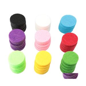 Other Home Decor Round Essential Oils Pads 100Pcs/Lot Dia. 22.5Mm Aromatherapy Felt Fit For 30Mm Oil Diffuser Locket Drop De Homefavor Dhlxg