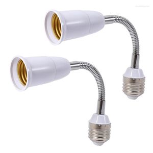 Suportes da lâmpada 2x Adaptador de lâmpada de lâmpada LED LED Adaptador E27 flexível para extensão de comprimento Tipo de base da soquete Extensão