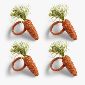 New Rabbit Pattern Easter Napkin Ring Holder Rings Handmade Carrot Ornament for Decoration Party Dining Table Settings Decor