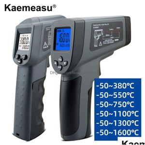 Temperaturinstrument Digital infraröd termometer 501600C Laser Meter Gun LCD Industrial Outdoor Pyrometer IR Drop Delivery Offic DHNJ2