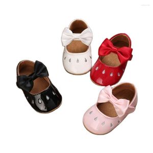 First Walkers Princess Baby Shoes Girls Infant Soft Sole Toddle Mary Jane Bow Knot Shoe Born Breathable Prewalker 0-18 Months