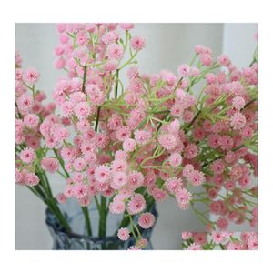 Dekorative Blumenkränze, 3 Stück, 52 cm, Babys Atem, künstlicher Kunststoff, Gypsophila, DIY-Blumensträuße, Arrangement für Hochzeit, Zuhause, Ot7Br