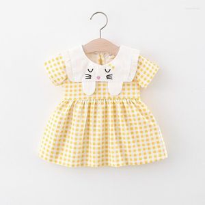 Vestidos de menina zwy1132 moda 2022 vestido algodão casual roupas infantis roupas infantis no verão europeu estilo A-line