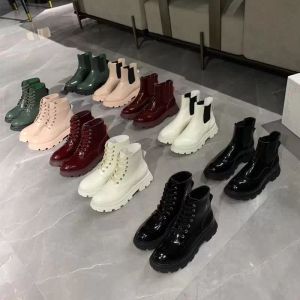 Martin Boots Buty Buty buty jesienne Zima projektantka Kobieta grube sneaker skórzana moda dama platforma na siłownię biegnącą wysoki top duży rozmiar 35-42 z pudełkiem