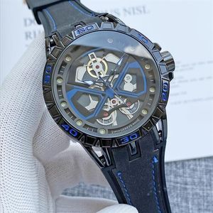 Branded Roger D 46mm Men's Watch Quartz Battery Silica Gel Strap 8 colors Fashion Watches RD09122707