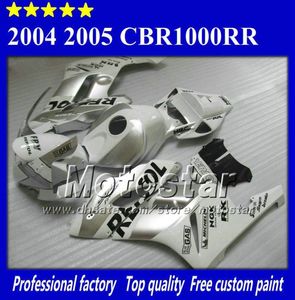 7 prezentów dla Honda CBR1000RR Fairings Bodywork 04 05 CBR 1000RR Fairing Set 2004 2005 Blosy White Silver Repsol SI1208266453